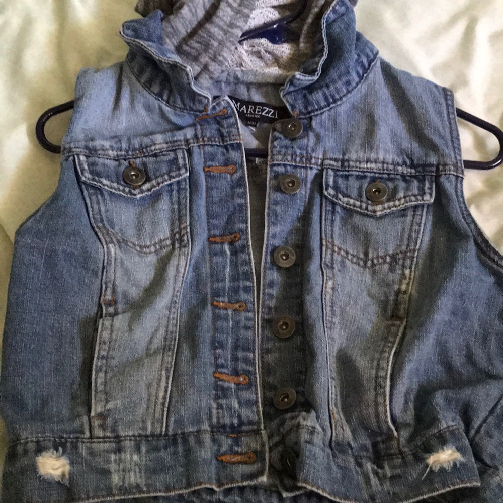 A jean hoodie